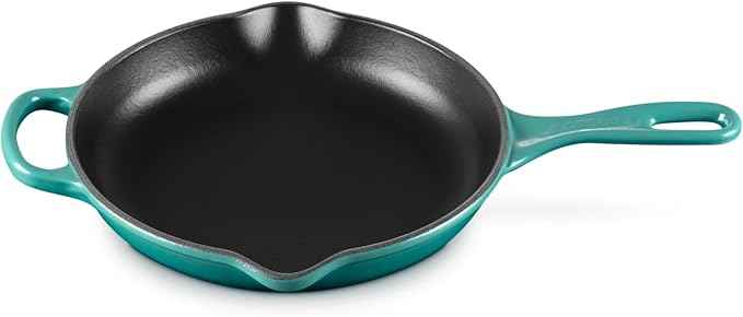 Le Creuset Enameled Cast Iron Signature Round Skillet, 9", Riviera