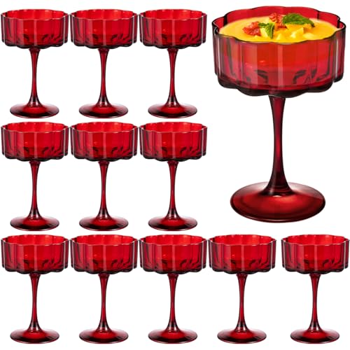Vintage Champagne Coupes Glass Cute Martini Cocktail Glasses (12 Count)