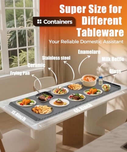 Warming Mat for Food (Dark Grey / 46x15 Inch)