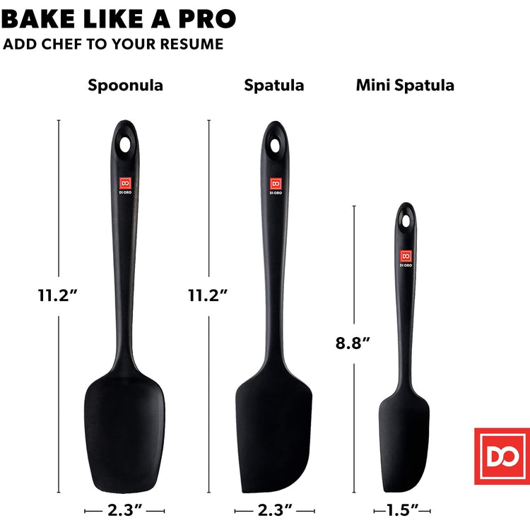 DI ORO Silicone Spatula Set (3 Count)