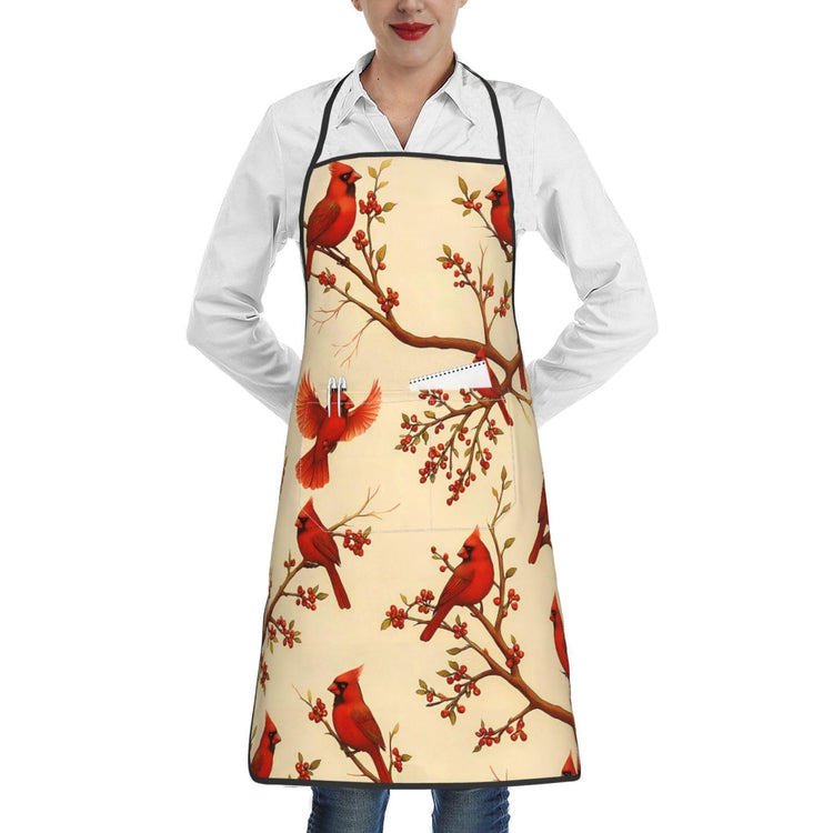 Red Cardinal Chef Apron For Women