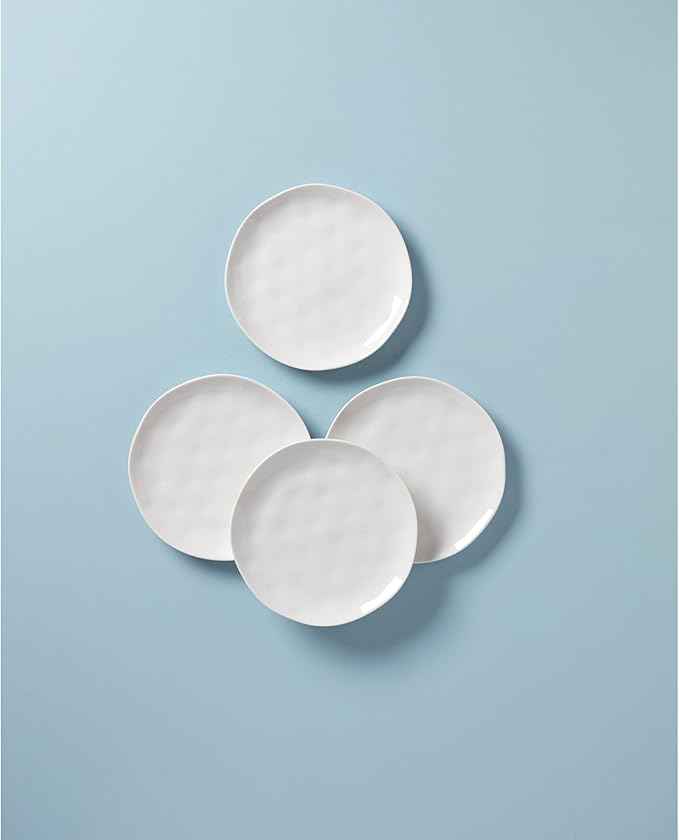 Lenox, White Bay Colors 4Pc Accent Plates, 3.90 LB