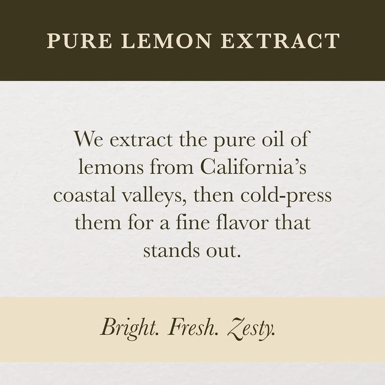Cook's Pure Lemon Extract, Premium Quality, Cold Pressed Lemon, Sugar Free, Gluten Free, Allergen Free, 32 oz - Nestoria