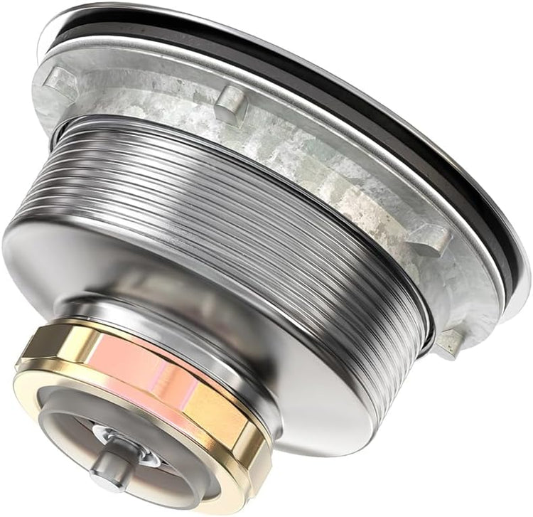 KONE Kitchen Sink Drain Sink Strainer 3-1/2 Inch Drain Assembly Kit Replacement for Universal 3.5 Inch Kitchen Sink, All Stainless Steel Body with Strainer Basket and Drain Stopper (Stainless)