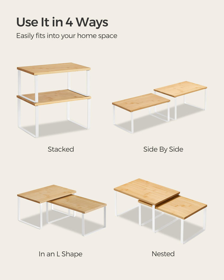 Cabinet Organizer Shelf (4 Count)