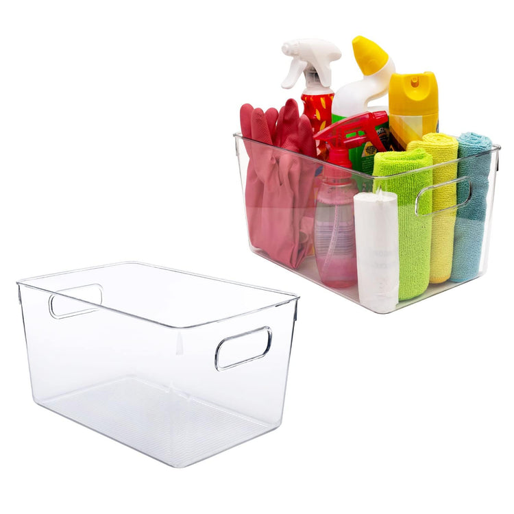 Clear storage organizer bins (2 Count)