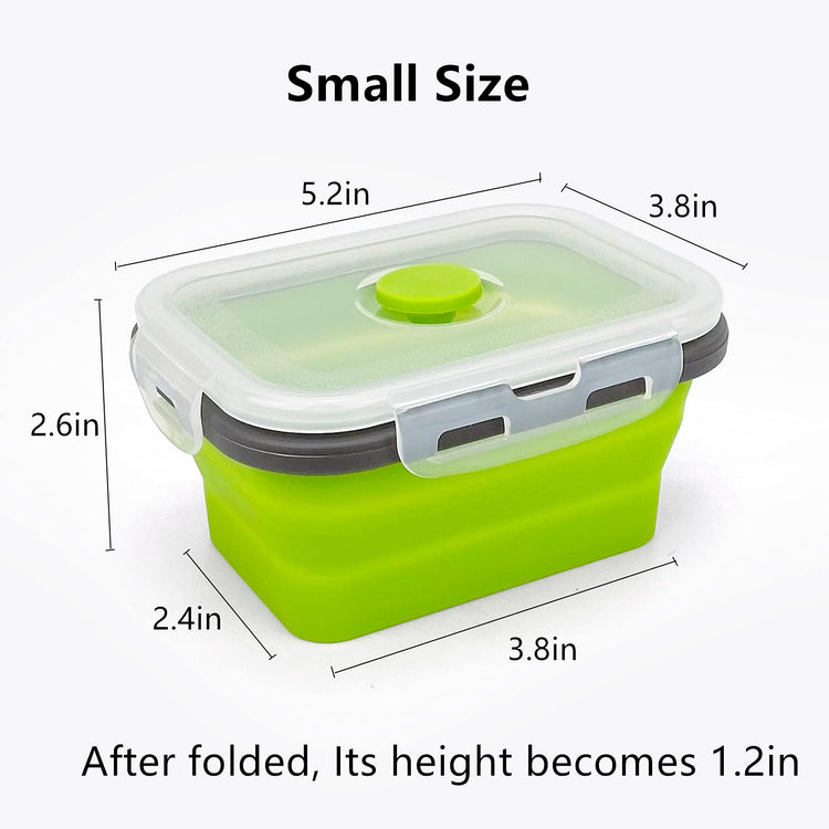 3piece Collapsible Food Storage Containers with Lids (3 Count)