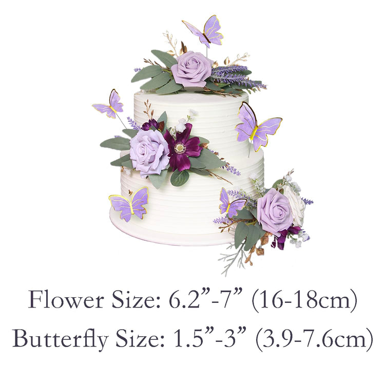 3Pcs Premade Cake Flowers (3 Count)