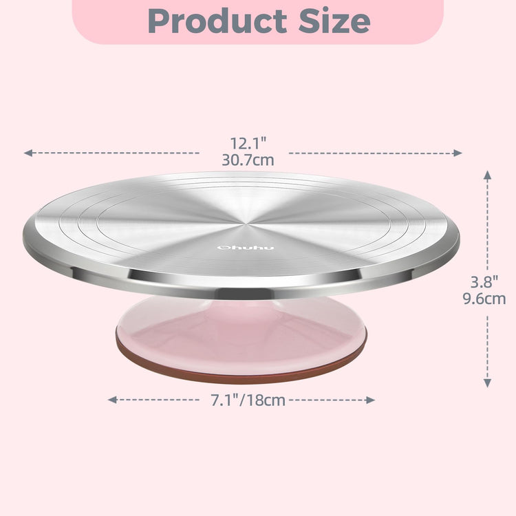 Cake Stand Aluminium 12''Cake Turntable Decorating Bakery Supplies