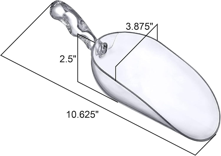 Amazing Abby - Elsa - 24-Ounce Plastic Ice Scoops (Set of 4), Plastic Utility Scoops, BPA-Free, Food-Grade, Shatter-Proof, Good for Kitchen and Restaurant, Perfect for Home and Commercial Use