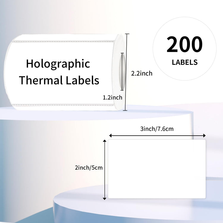 2x3 Inch White Thermal Labels
