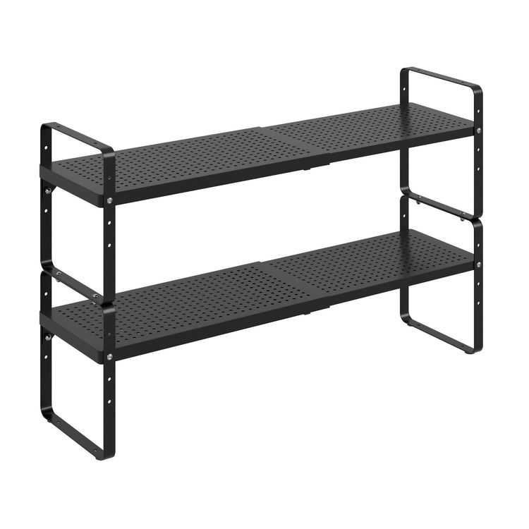 Expandable Cabinet Shelf Organizer Adjustable Metal Spice Rack Stackable Freestanding Counter Storage Shelves for Kitchen Cabinet Under Sink Office Desk