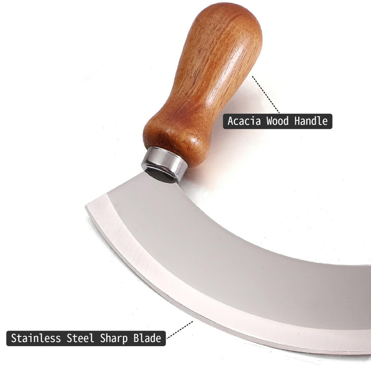 5.4 Inch Stainless Steel Mezzaluna Knife