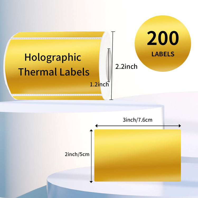 3x2 Inch Holographic Thermal Labels