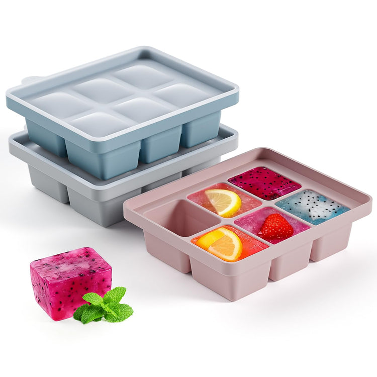 Large Silicone Ice Cube Tray Set of 3 (3 Count)
