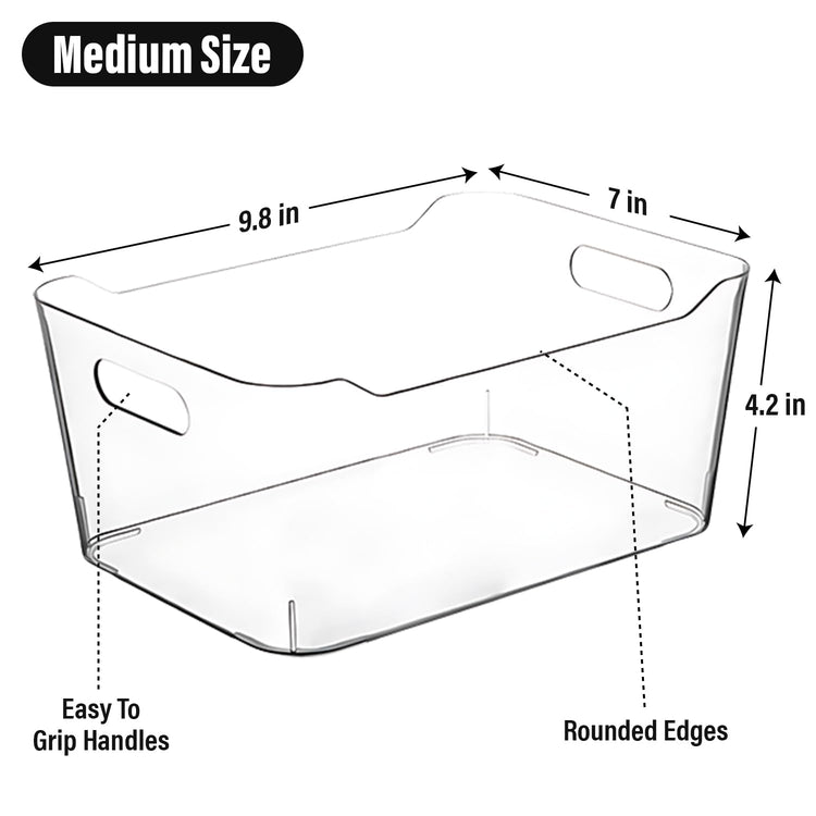 Clear Storage Bins (4 Count)