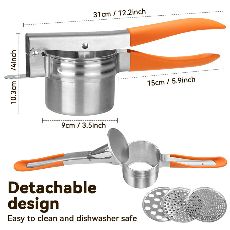 Potato Ricer Stainless Steel Potato Masher Anti