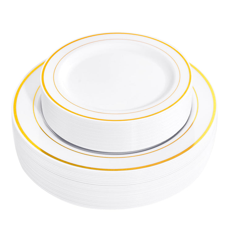 60PCS Gold Plastic Plates (60 Count)