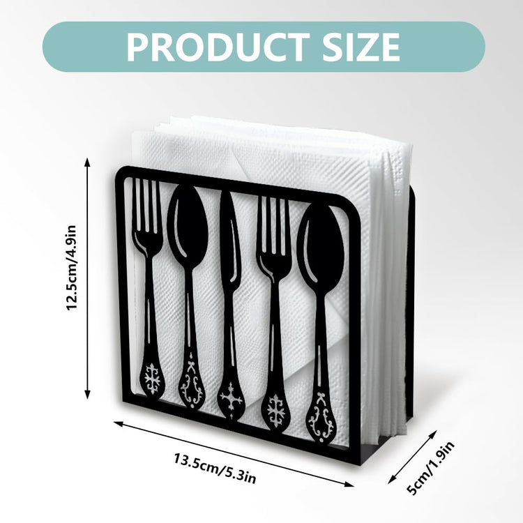 Tableware Decorative Black Metal Napkin Holder for Table