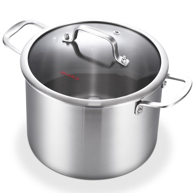 Tri ply Stainless Steel 8 Quart Heavy Duty Induction Stock Pot