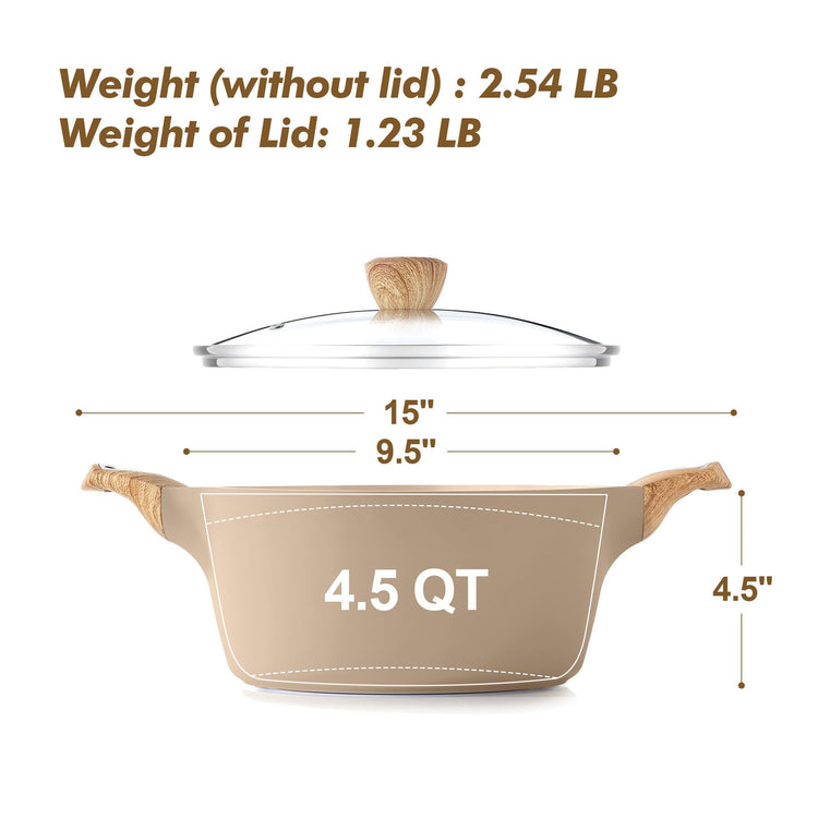 Ceramic Nonstick Stock Pot with Lid