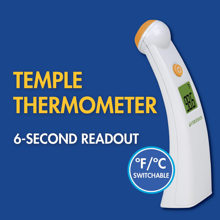 Veridian Temporal Contact Thermometer LCD Display 09