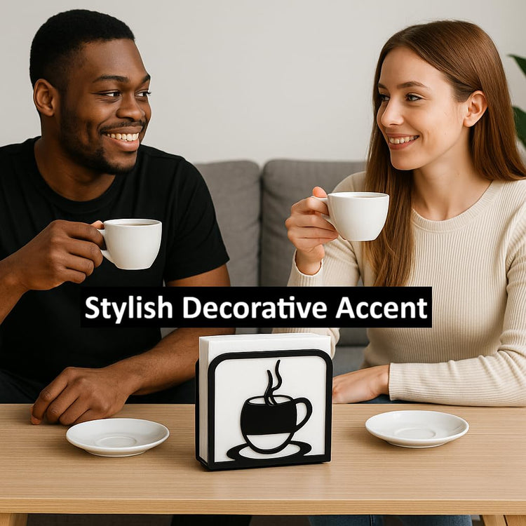 2 Pack Modern Metal Napkin Holder for Kitchen & Dining Table (2 Count)