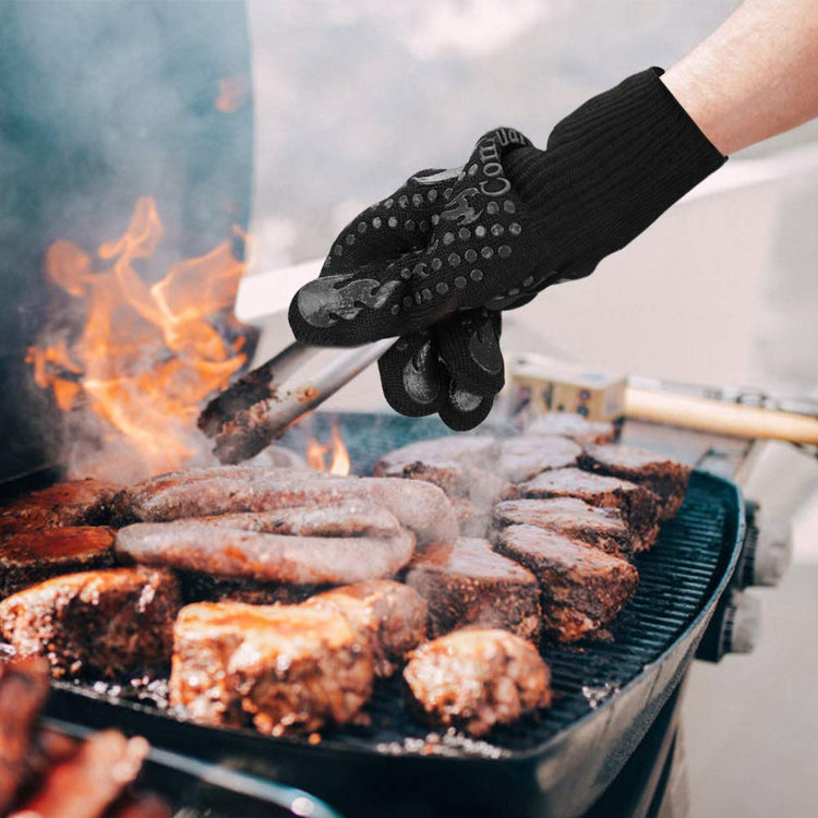 BBQ Gloves 1472F Heat Resistant Silicone Non