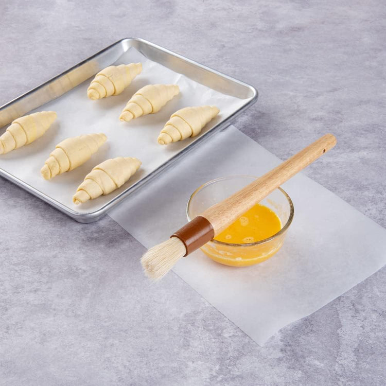 Restaurantware-Pastry Tek 1 Boar Bristles Pastry Brush, 11.8 Inches Buttering Tool – Hardwood Handle, Built-In Hanging Hole, Wood Basting Applicator, Sturdy Ferrule, For Glazing And Basting