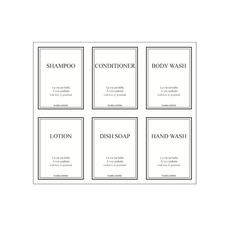 Beauty Bathroom Preprinted Labels (2 Count)