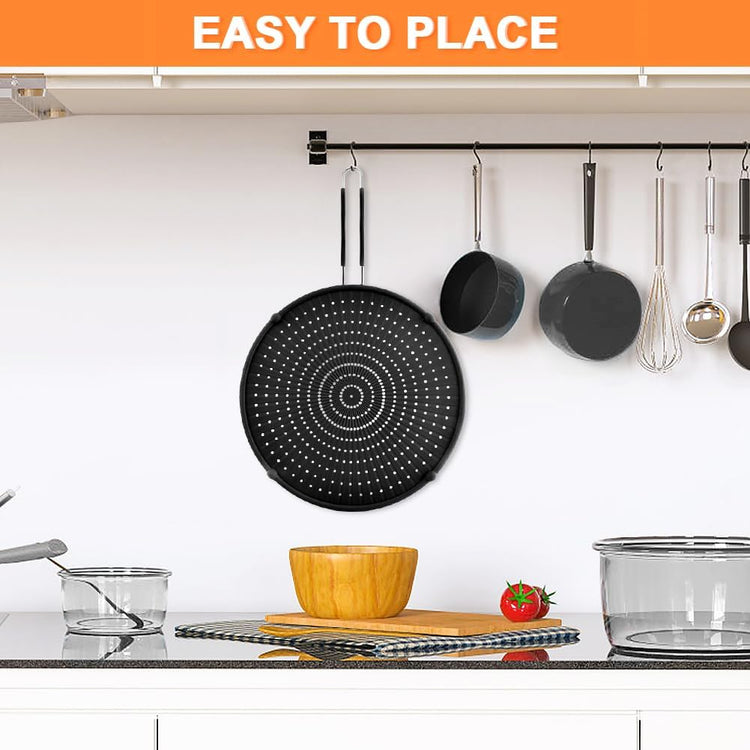 Splatter Screen for Frying Pan, Grease Splatter Guard, Heat-Resistant Splatter Guards for Frying, Silicone Splatter Guard for Everyday Cooking, Dishwasher Safe (16in×12in×0.5in)