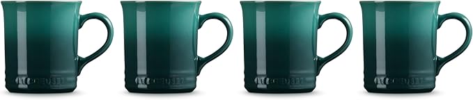 Le Creuset Stoneware Set of 4 Mugs, 14 oz. each, Artichaut
