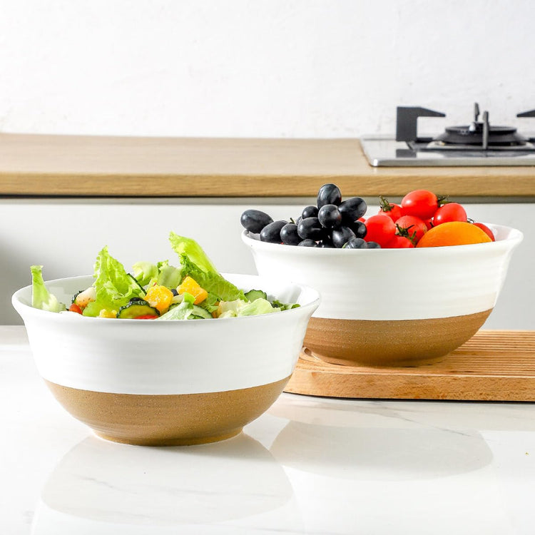 Large Ceramic Serving Bowls Set of 2 (2 Count)