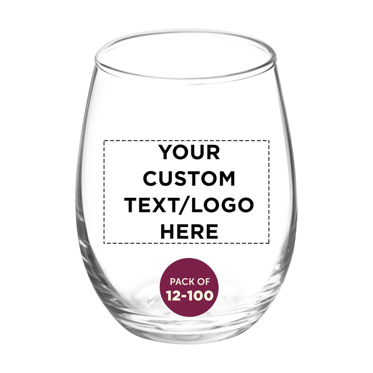 Custom Stemless Wine Glasses by ARC 5.5 oz Set of 12 (100 Count)
