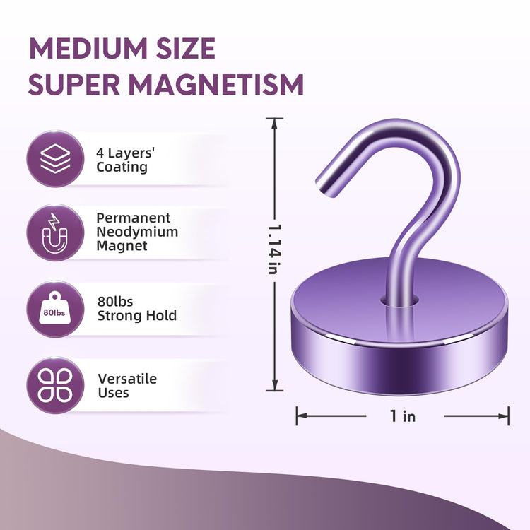 Magnetic Hooks Steel Tube Design for Cruise (10 Count)