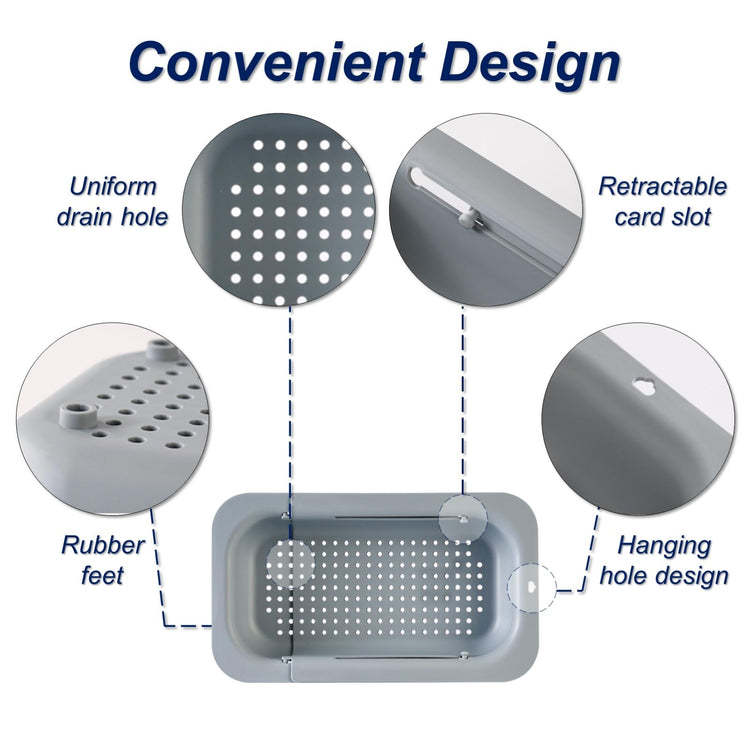 Extendable Sink Colander Strainer Basket