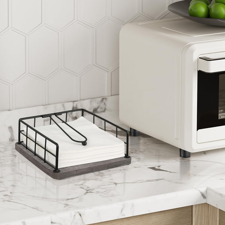 Flat Napkin Holder for Table Wood