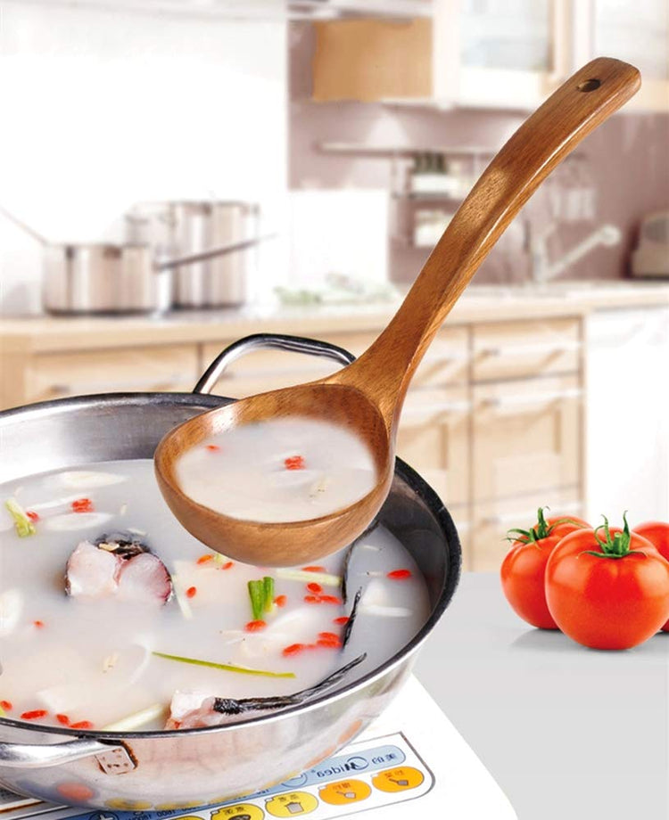 Wooden Ladle with Long Handle