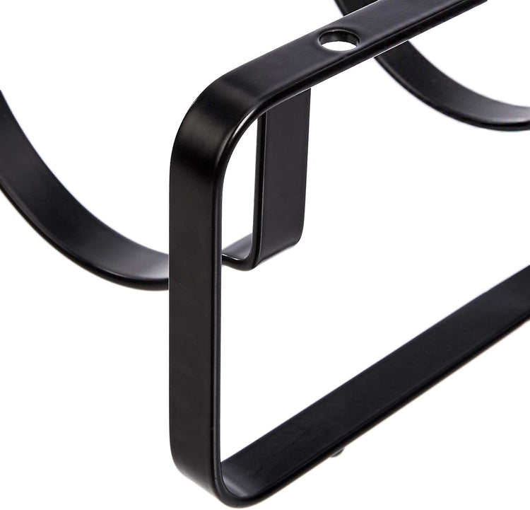 Amazon Basics Tabletop Stackable 4-Bottle Metal Wine Rack, 3.74"D x 15.75"W x 7.87"H, Black