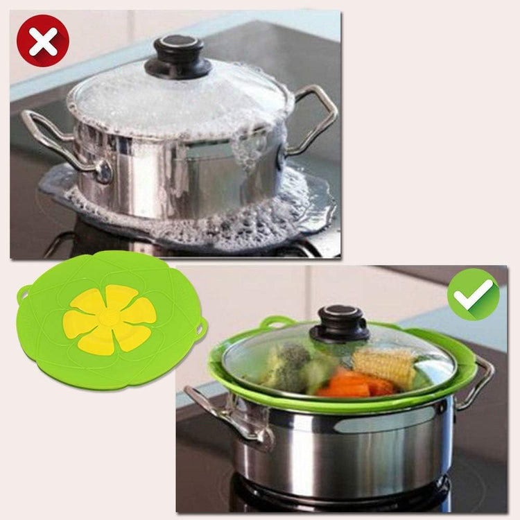 2 Pack Spill Stopper Lid Cover, 10.2 inch and 11 inch, Boil Over Spill Stopper, Microwave Splatter Food Cover, BPA-Free Silicone Lids and Dishwasher Safe, for Home Kitchen