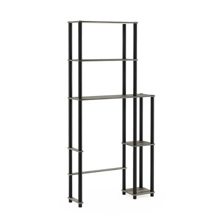 Turn-N-Tube Over The Toilet Storage, 5-Shelf Over The Toilet Organizer, Freestanding Space Saver Bathroom Shelf, for Bathroom Organizers and Storage, Grey Oak