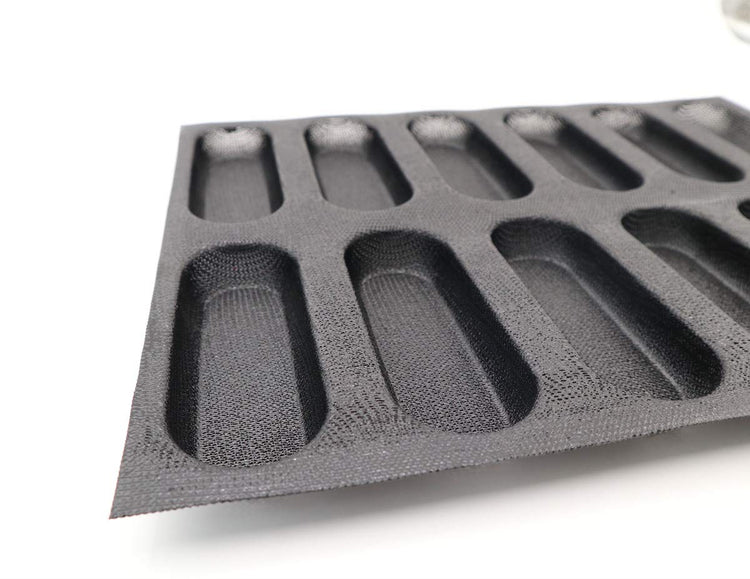 Silicone Hot Dog Bread Forms Mini Baby Sandwich Baking Molds Food grade Perforated Eclair Sheets for Home Oven