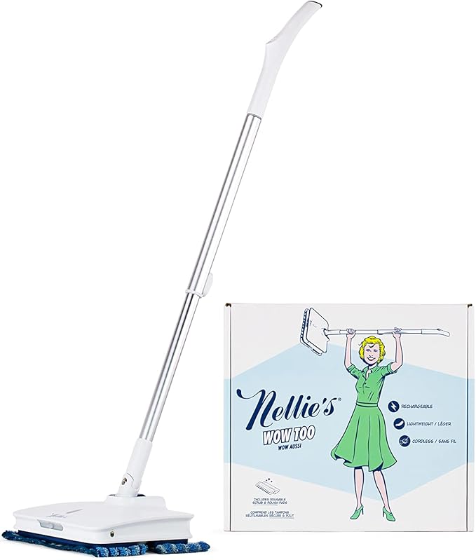 Wow Too Mop – Rechargeable Spray Mop with Adjustable Handle & Built-in Water Tank – LED Light for Spotless Cleaning – Cordless, Battery Powered & Easy to Use – Ideal for All Floor Types