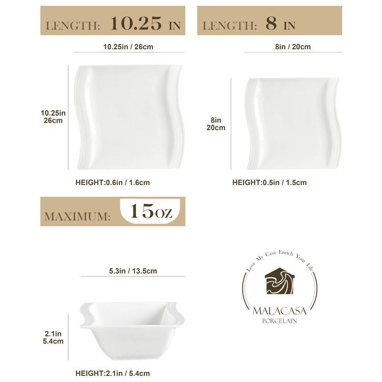 Ivory White Dinnerware Set (12 Count)