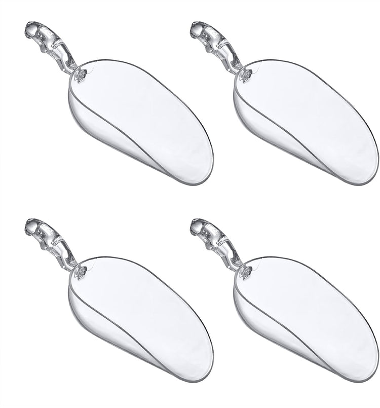 Amazing Abby - Elsa - 12-Ounce Plastic Ice Scoops (Set of 4), Plastic Utility Scoops, BPA-Free, Food-Grade, Shatter-Proof, Good for Kitchen and Restaurant, Perfect for Home and Commercial Use
