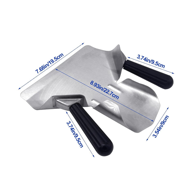 Double Handle Stainless Steel Popcorn & French Fry Scoop for Snacks, Desserts & Ice Cream