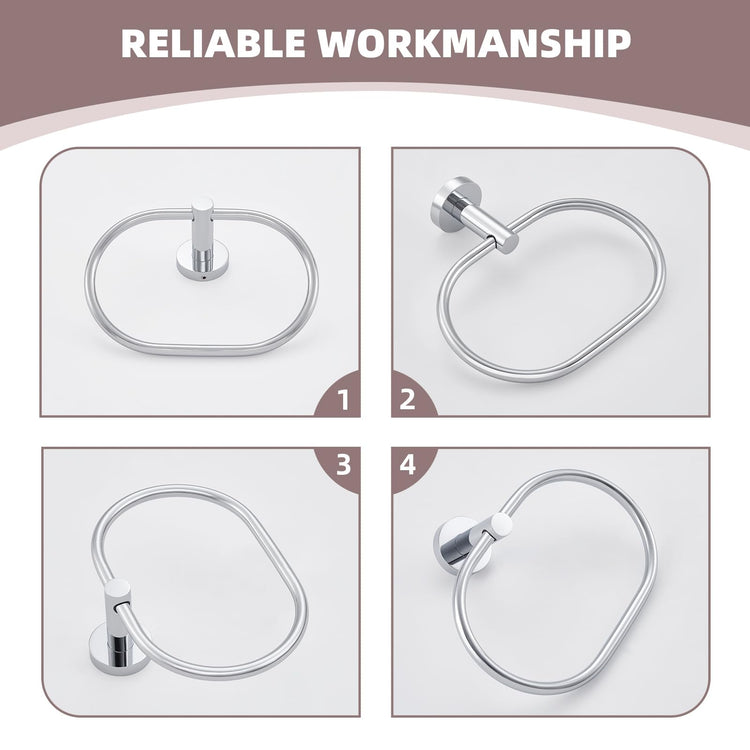 Bathroom Towel Ring Chrome
