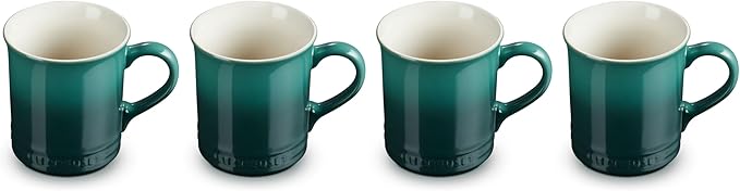Le Creuset Stoneware Set of 4 Mugs, 14 oz. each, Artichaut