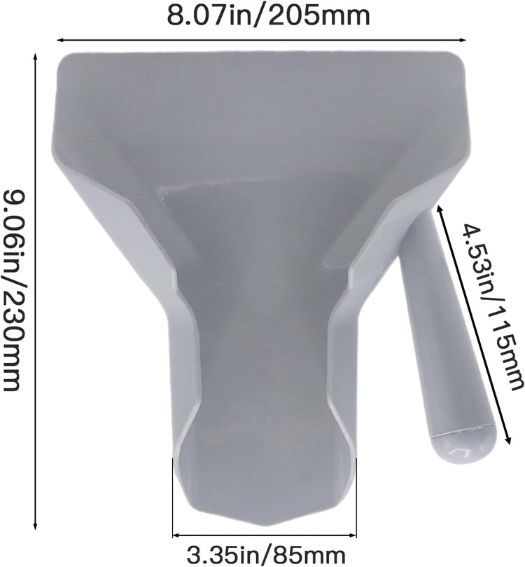 French Fry Scoop & Scooper - Polycarbonate Multipurpose Utility Scooper for Ice Candy Snacks & More