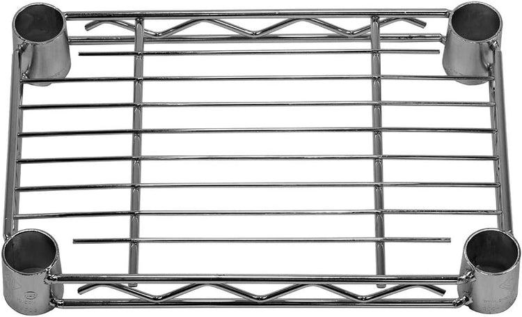 Shelving Inc. 8" d x 12" w Chrome Wire Shelving with 3 Tier Shelves, Weight Capacity 800lbs Per Shelf